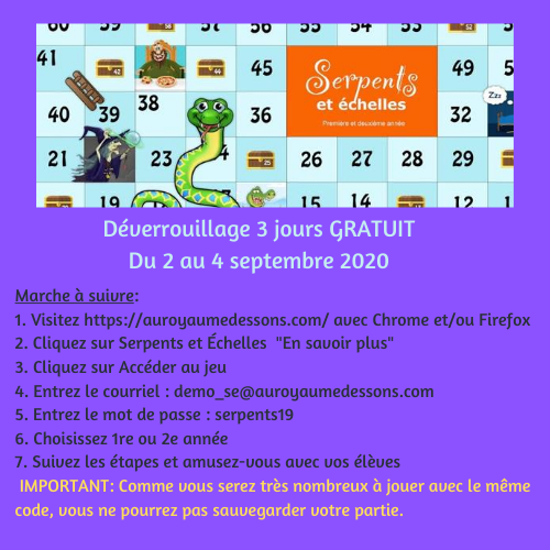 DÉVERROUILLAGE 3 jours